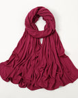 SH006 New Solid Color Mercerized Cotton Jersey Turban & Best Selling Solid Color Soft Scarf 60CM*170CM