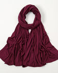 SH006 New Solid Color Mercerized Cotton Jersey Turban & Best Selling Solid Color Soft Scarf 60CM*170CM