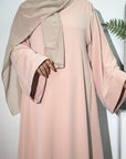 SA009 Elegant Solid Macaron Color Muslim Abaya & Robes With Pockets