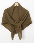 SH005  Best-Selling New Chiffon Crumpled Super Square Scarf, Solid Color Fashion Pleated Shawl Multi-Purpose Gauze Scarf