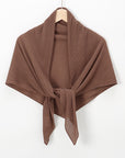 SH005  Best-Selling New Chiffon Crumpled Super Square Scarf, Solid Color Fashion Pleated Shawl Multi-Purpose Gauze Scarf