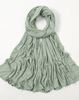 SH006 New Solid Color Mercerized Cotton Jersey Turban & Best Selling Solid Color Soft Scarf 60CM*170CM