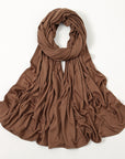 SH006 New Solid Color Mercerized Cotton Jersey Turban & Best Selling Solid Color Soft Scarf 60CM*170CM