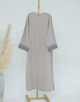 SA002 Linen Cotton Blend Kufiyah Abaya Dress