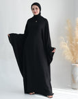 SA003 Butterfly Sleeve Plain Abaya with Hijab Sets