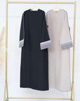 SA002 Linen Cotton Blend Kufiyah Abaya Dress