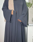 SA009 Elegant Solid Macaron Color Muslim Abaya & Robes With Pockets