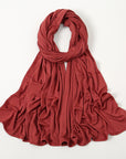 SH006 New Solid Color Mercerized Cotton Jersey Turban & Best Selling Solid Color Soft Scarf 60CM*170CM