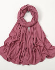 SH006 New Solid Color Mercerized Cotton Jersey Turban & Best Selling Solid Color Soft Scarf 60CM*170CM