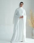 SA003 Butterfly Sleeve Plain Abaya with Hijab Sets