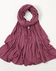 SH006 New Solid Color Mercerized Cotton Jersey Turban & Best Selling Solid Color Soft Scarf 60CM*170CM