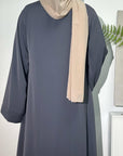 SA009 Elegant Solid Macaron Color Muslim Abaya & Robes With Pockets