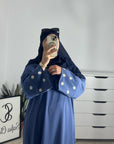 SA012 Small Daisy  Embroidery Closed Daily Nida Abaya