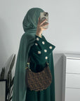 SA012 Small Daisy  Embroidery Closed Daily Nida Abaya