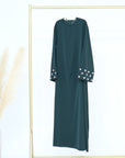 SA012 Small Daisy  Embroidery Closed Daily Nida Abaya