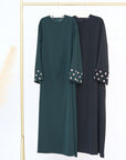 SA012 Small Daisy  Embroidery Closed Daily Nida Abaya