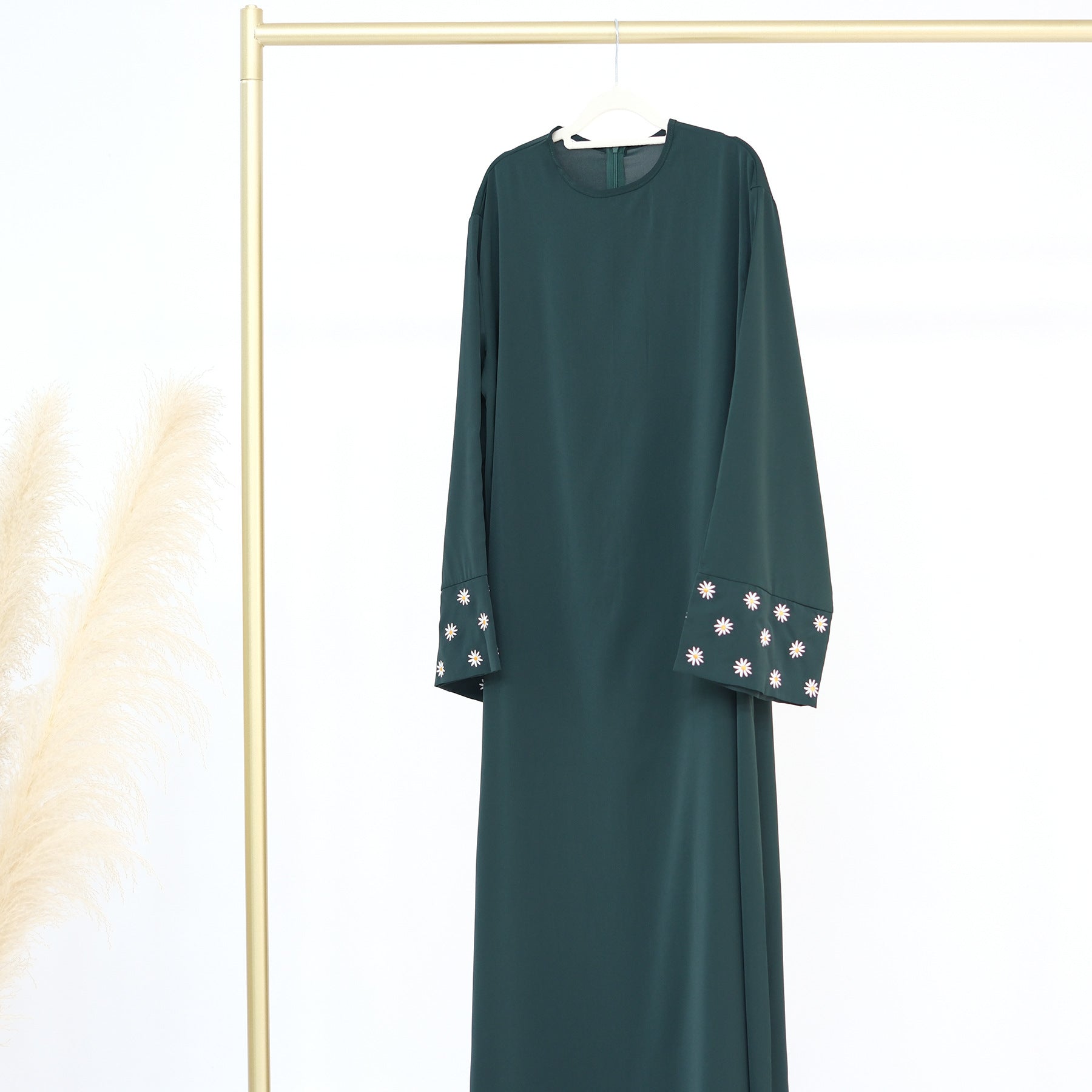 SA012 Small Daisy  Embroidery Closed Daily Nida Abaya