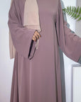 SA009 Elegant Solid Macaron Color Muslim Abaya & Robes With Pockets