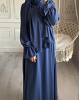 SA005 Hijab Attached Hoodie Nida Abaya With Pockets