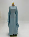 SA006 Batwing Sleeve Inner Blet Shinning Abaya