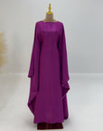 SA006 Batwing Sleeve Inner Blet Shinning Abaya