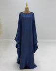 SA006 Batwing Sleeve Inner Blet Shinning Abaya