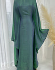 SA006 Batwing Sleeve Inner Blet Shinning Abaya