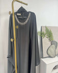 SA010 Batwing Armani Stain Diamond Tassels Elegance Abaya