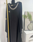 SA010 Batwing Armani Stain Diamond Tassels Elegance Abaya