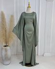 SA011 Batwing Loose Elegant Abaya With Inbelt