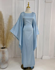 SA011 Batwing Loose Elegant Abaya With Inbelt