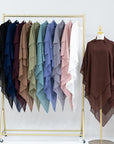 SK003 3 Layer Chiffon Long  Khimar Scarf