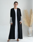 SOA003 Embroidery Tassels Keffiyeh Crape Abaya (Adult)