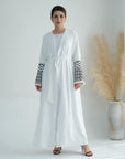 SOA003 Embroidery Tassels Keffiyeh Crape Abaya (Adult)