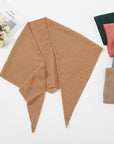 SH005  Best-Selling New Chiffon Crumpled Super Square Scarf, Solid Color Fashion Pleated Shawl Multi-Purpose Gauze Scarf